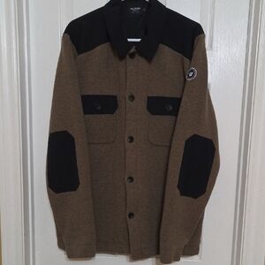 HOLEBROOK SWEDEN Men's Brown and Black Wool Jacket